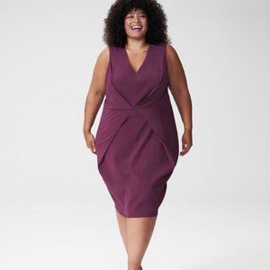 Raven V Neck Dress in Plum Size S (14/16)